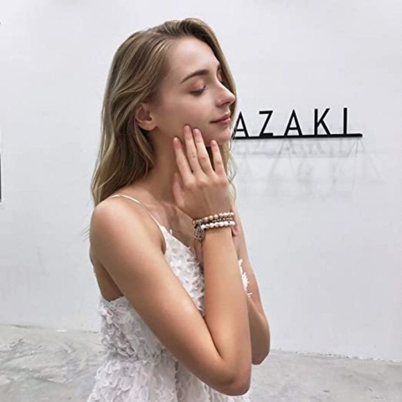 Tree of Life Turquoise Jasper & Tibetan Agate Gemstone Chakra Beaded Bracelet - Picture 2 of 5